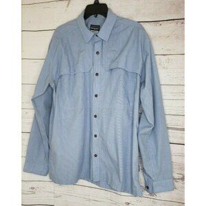 Patagonia Men’s Large Blue Organic Cotton Button-Up Long Sleeve Shirt Jacket
